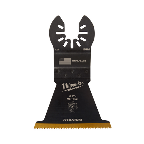 Milwaukee Tool OPEN-LOK 2-1/2" TITANIUM CHARGED Bi-Metal Multi-Material Multi-Tool Blade
