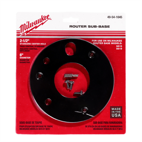 Milwaukee Tool 6" Diameter, 2-1/2" Center Hole Sub-Base