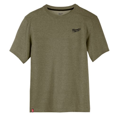Milwaukee Tool HYBRID WORK TEE- SS GREEN 2X