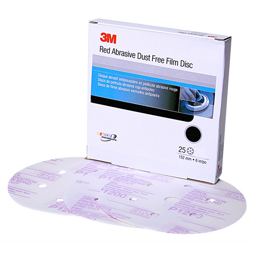 3M FINISHING FILM HOOKIT DISC D/F 6 IN P1200 25/BOX