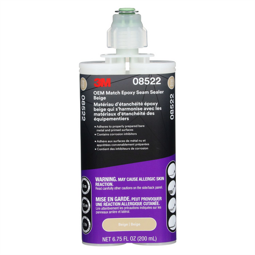 3M Co. OEM Match Epoxy Seam Sealer 08522, Beige, 200 ml Cartridge, 6/Case