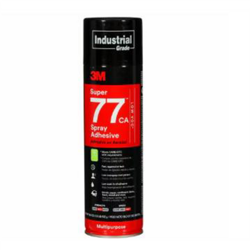 3M Super 77™ CA Multipurpose Spray Adhesive, Low VOC <25%, Clear, 24 fl oz (Net Wt 18.0 oz) 3M Super 77™ CA Multipurpose Spray Adhesive, Low VOC <25%, Clear, 24 fl oz (Net Wt 18.0 oz)