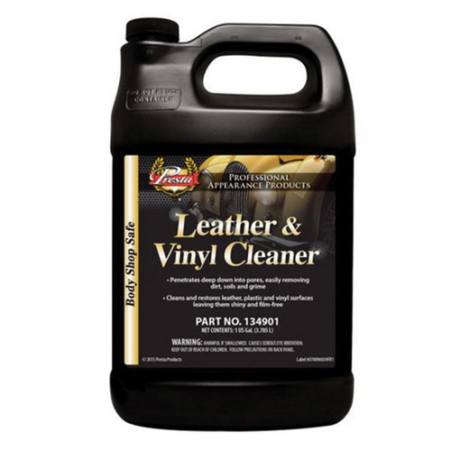 Presta 134901 Leather and Vinyl Cleaner, 1 gal Can, Translucent Light Yellow to Dark Yellow Presta 134901 Leather and Vinyl Cleaner, 1 gal Can, Translucent Light Yellow to Dark Yellow