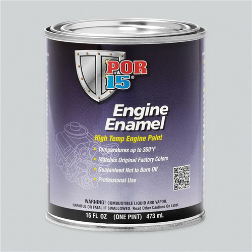 POR-15 INC 42268 High Temperature Engine Enamel Paint, 1 pt Can, Gloss Chevy Orange, Liquid, 30 to 60 min Curing