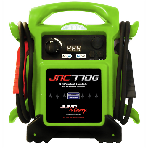 Clore Automotive JNC770G Jump-N-Carry 1700A Premium 12V Jump Starter with Power Supply and Auto Charge Technology - Green