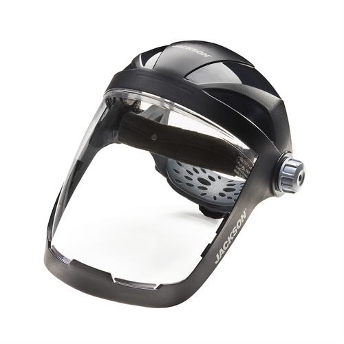 Jackson Safety Jackson Safety - Face Shield - QUAD 500 Premium Multi-Purpose Series - 9' x 12.125' x 0.060" Window - Clear AF - 370 Speed Dial Headgear
