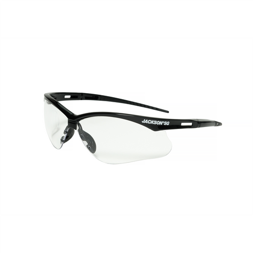Jackson Safety Jackson Safety - Safety Glasses - SG Series - Clear Lens - Black Frame - STA-CLEAR Anti-Fog - Indoor