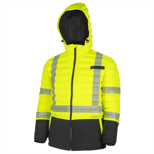 Pioneer Seamless Quileted Parka - Color:  Hi-Vis Yellow / Black  - Size: 4XL