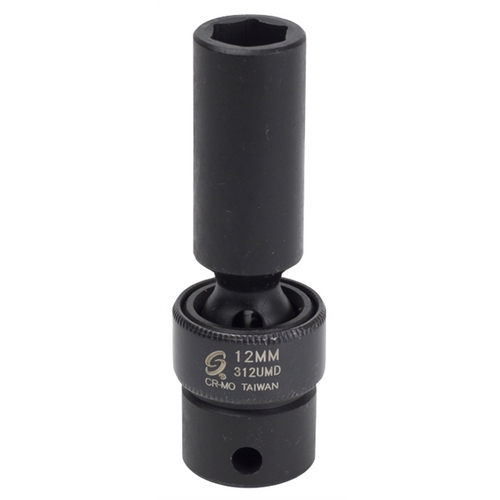 SUNEX SOC 12MM 3/8D IMP UNIV 6PT DP