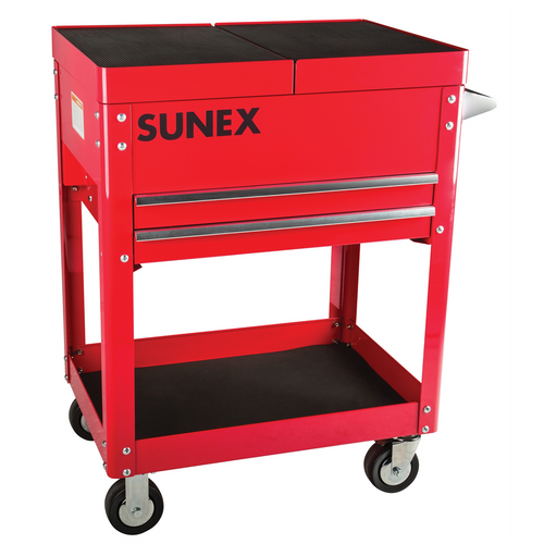 SUNEX Compact Slide Top Utility Cart, Red