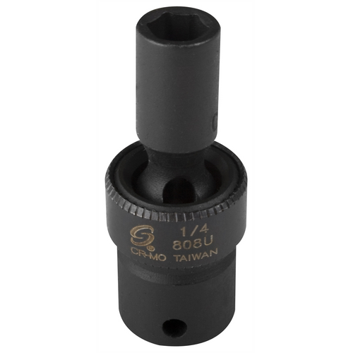 SUNEX SOC 1/4 1/4D IMP UNIV 6PT BLK