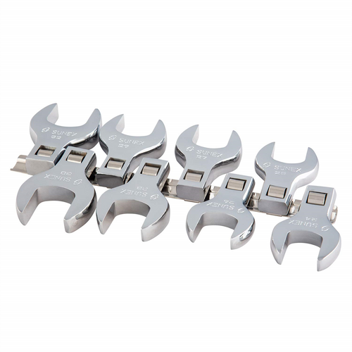 SUNEX 8 Pc. 1/2" Dr. Jumbo Metric Crowfoot Wrench Set SUNEX 8 Pc. 1/2" Dr. Jumbo Metric Crowfoot Wrench Set