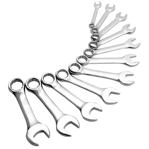 SUNEX STUBBY COMBINATION SAE WRENCH SET, 11 PC.