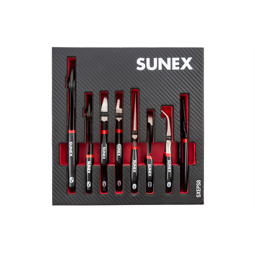 SUNEX 8 Piece Plier Set in EVA Foam Storage Tray