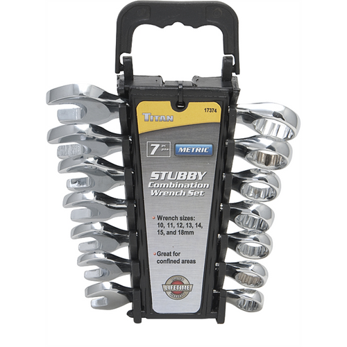 TITAN 7-PC METRIC STUBBY COMBINATION WRENC TITAN 7-PC METRIC STUBBY COMBINATION WRENC