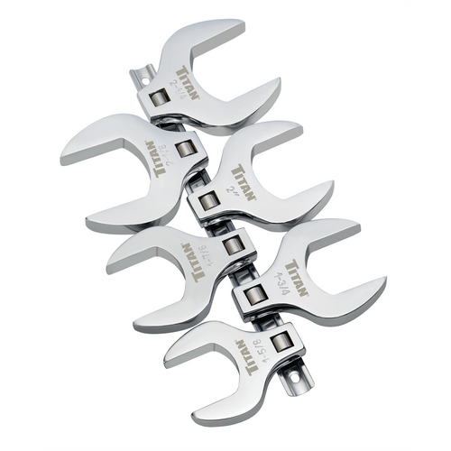 Titan 6 Piece 1/2 Inch Drive SAE Jumbo Crowfoot Wrench Set Titan 6 Piece 1/2 Inch Drive SAE Jumbo Crowfoot Wrench Set