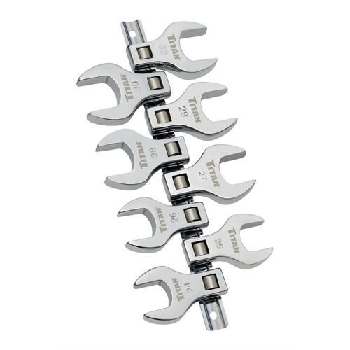 Titan 8 Piece 1/2 Inch Drive Metric Jumbo Crowfoot Wrench Set Titan 8 Piece 1/2 Inch Drive Metric Jumbo Crowfoot Wrench Set