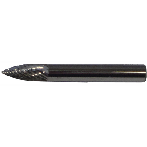 1/4" Double Cut Burr, 5/8" Fluted Length, 2" Lengt
