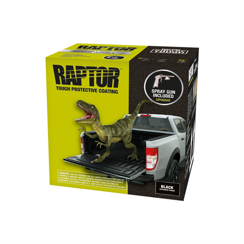 U Pol Products RAPTOR UP0820V Low VOC Raptor Kit, Black, 3:1 Mixing, 125 sq-ft Coverage