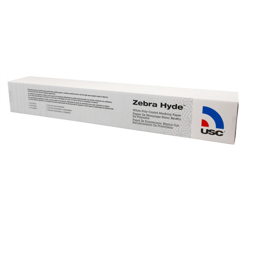 US Chemical Zebra Hyde 39036 Premium Masking Paper, 36 in W x 738 ft L, White