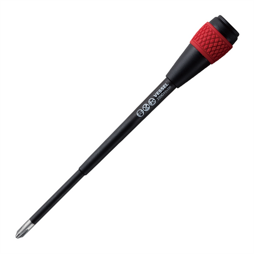 Vessel Tools Ball Ratchet Screwdriver Reversible Blade, PH2x150 Vessel Tools Ball Ratchet Screwdriver Reversible Blade, PH2x150