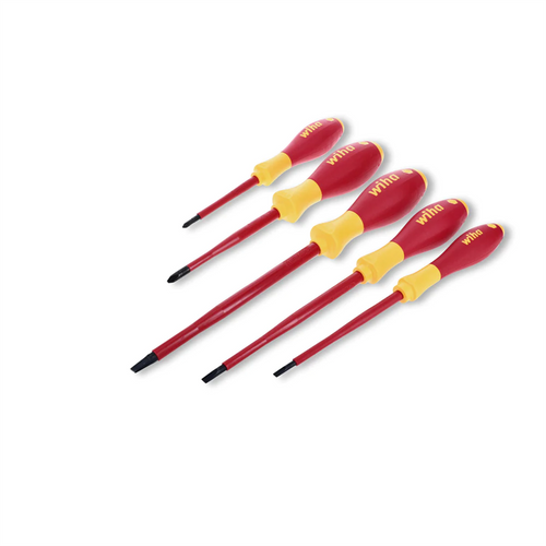 Wiha Tools 5 Piece Insulated SoftFinish Slotted/Phillips Screwdriver Set Wiha Tools 5 Piece Insulated SoftFinish Slotted/Phillips Screwdriver Set