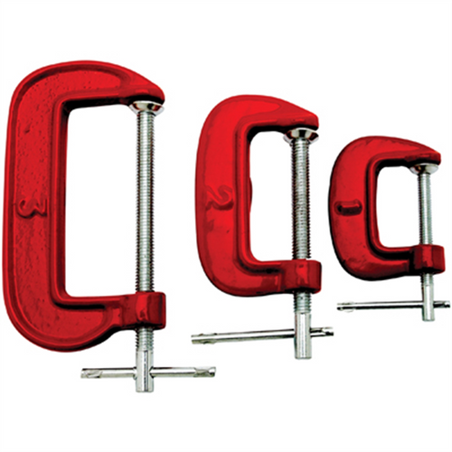 Wilmar Corp. / Performance Tool 3 pc C-Clamp Set - 1", 2", 3" Wilmar Corp. / Performance Tool 3 pc C-Clamp Set - 1", 2", 3"