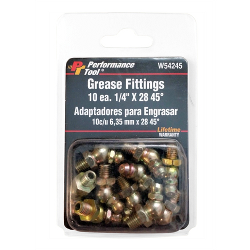 Wilmar Corp. / Performance Tool 10PK 1/4-28 45 Deg Grease Fitt