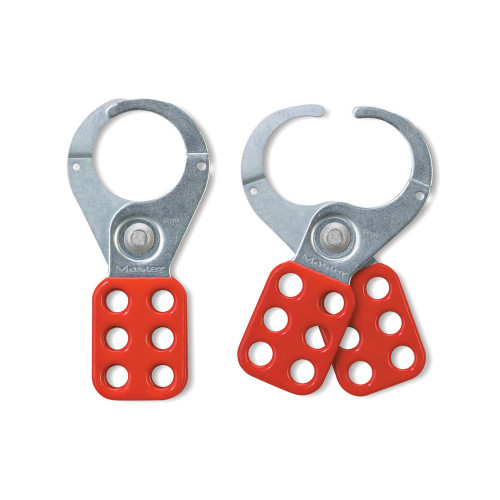 MASTER LOCK Safety Lockout Hasps, Steel, 2-3/8 in W x 5 in L, 1-1/2 in Jaw dia MASTER LOCK Safety Lockout Hasps, Steel, 2-3/8 in W x 5 in L, 1-1/2 in Jaw dia