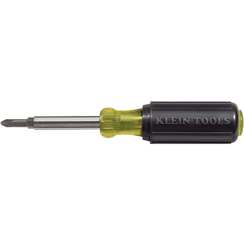 KLEIN TOOLS Multi-Bit Screwdriver / Nut Driver, 5-in-1, Phillips, Slotted Bits KLEIN TOOLS Multi-Bit Screwdriver / Nut Driver, 5-in-1, Phillips, Slotted Bits