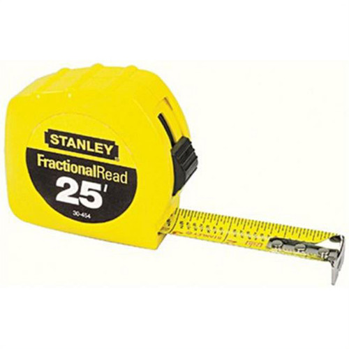 STANLEY 25ft Fractional Read Tape Measure STANLEY 25ft Fractional Read Tape Measure