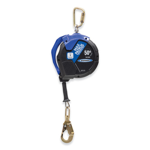 WERNER 50ft Max Patrol Self-Retracting Lifeline, Galvanized Cable WERNER 50ft Max Patrol Self-Retracting Lifeline, Galvanized Cable