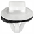 AUVECO 15695 Molding Clip, 15 mm Dia Head x 9 mm L Stem x 8 mm Hole, Nylon, White
