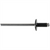 AUVECO 16834 Windshield Blind Rivet, 1/8 in Dia x 1/8 to 3/16 in Grip Range, Aluminum Rivet/Mandrel, Black