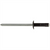 AUVECO 17615 Specialty Rivet, 1/8 in Dia x 3/16 to 3/8 in Grip Range, Aluminum, Black