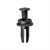 AUVECO 21500 Push/Screw-Type with Open End Cowl Vent Retainer, 20 mm Dia Head x 12 mm L Stem, Nylon, Black
