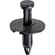 AUVECO AP14019 Push-Type with Closed End Splash Shield and Fascia Retainer, 1 in Dia Head, Nylon, Black