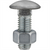 AUVECO 3102 Round Head Bumper Bolt, 1/2 in - 13 TPI x 1-1/2 in L, Stainless Steel Cap/Zinc