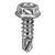 AUVECO 9611 Hex Washer Head Teks Point Tapping Screw, #8 Screw x 1/2 in L, Zinc
