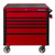 Extreme Tools EX Professional Series 41 Inch 6 Drawer Open Top Tool Cart with PVC-coated work surface - Red with Black Drawer Pulls