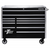 Extreme Tools EXQ Series 55inW x 30inD 11 Drawer Professional Roller Cabinet  300 lbs Slides  Black with Chrome EX Quick Release Drawer Pulls and Trim