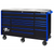 Extreme Tools EXQ Series 72"W x 30"D 17-Drawer Pro Triple Bank Roller Cabinet Black w/ Blue Quick Release Drawer Pulls