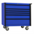 Extreme Tools DX Series 41in. W X 25in. D 6 Drawer Roller Cabinet, 100 lbs Slides, Blue with Black Drawer Pulls