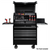 Extreme Tools PWS Series 41in W x 24in D Extreme Portable Workstation and 41in W x 25in D 6-Drawer Roller Cabinet Combo, Textured Black