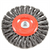 Forney Industries Wire Wheel Knotted, 6 in x .020 in x 1/2 - 5/8 in Arbor