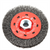Forney Industries Wire Wheel, Crimped, 4 in x .012 in x 5/8 in-11 Arbor