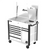 Homak Manufacturing 44 in RS Pro 8 Drawer Flip Top Power Service Cart- White