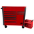 Homak Manufacturing 44in 8-Drawer Service Cart w/Power Tool Holder Drawer-Red