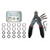 JUST CLIPS TOOL KIT WITH SNAP RING PLIERS, A CLIPKEY AND 10 SETS OF 3/8" FRICTION RINGS & O-RINGS