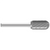 KnKut KnKut SC-5 Cylindrical Ball Nose Carbide Burr 1/2" x 1" x 2-3/4" OAL with 1/4" Shank